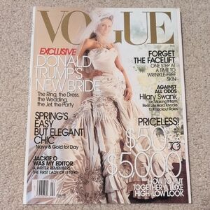 February 2005 Vogue Melania Trump's Bridal Issue